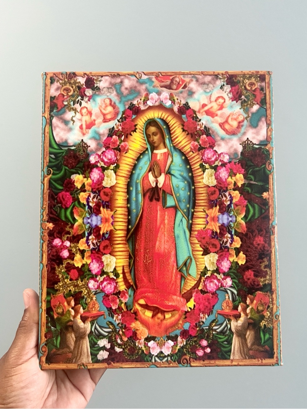 Religious Virgen de Guadalupe Canvas - Vibrant Multi-Color